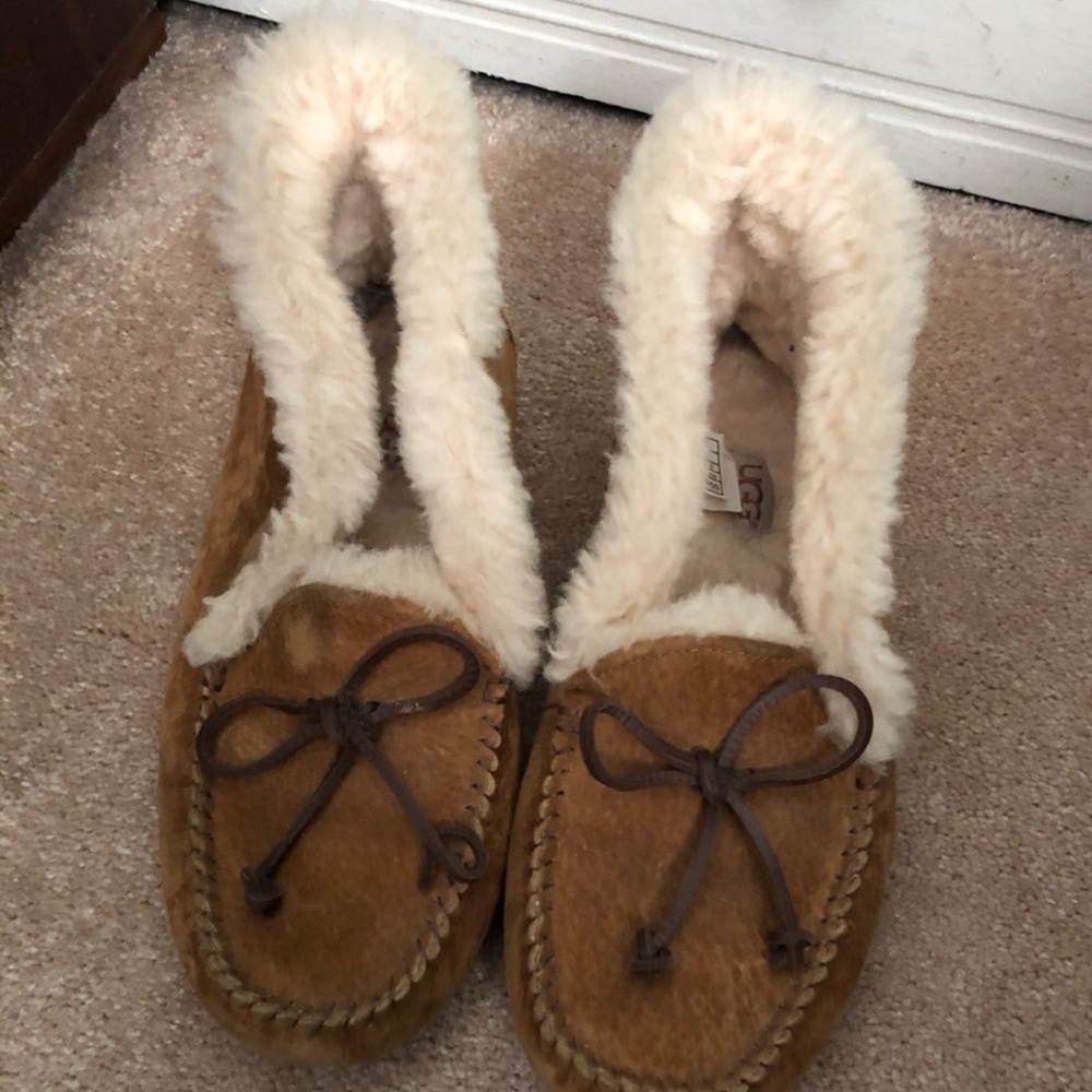 UGG chestnut moccasins, high top!